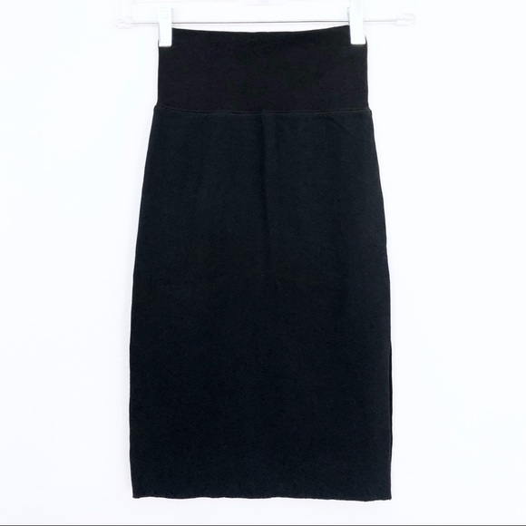 AMERICAN APPAREL High Waisted Cotton PENCIL SKIRT - Picture 2 of 4